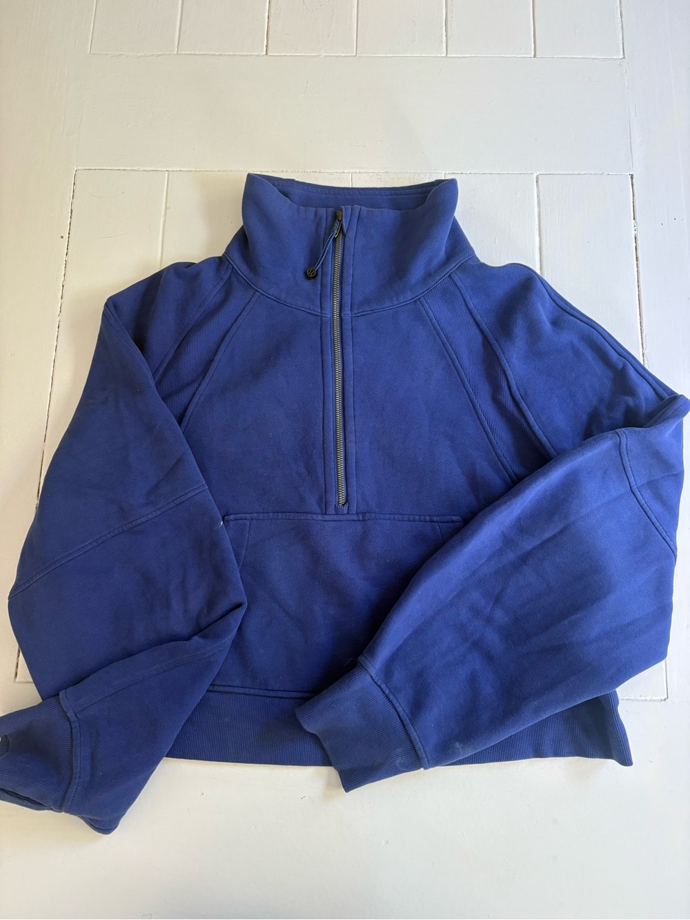 lululemon athletica Royal Blue Half-Zip Funnel Neck Sweatshirt